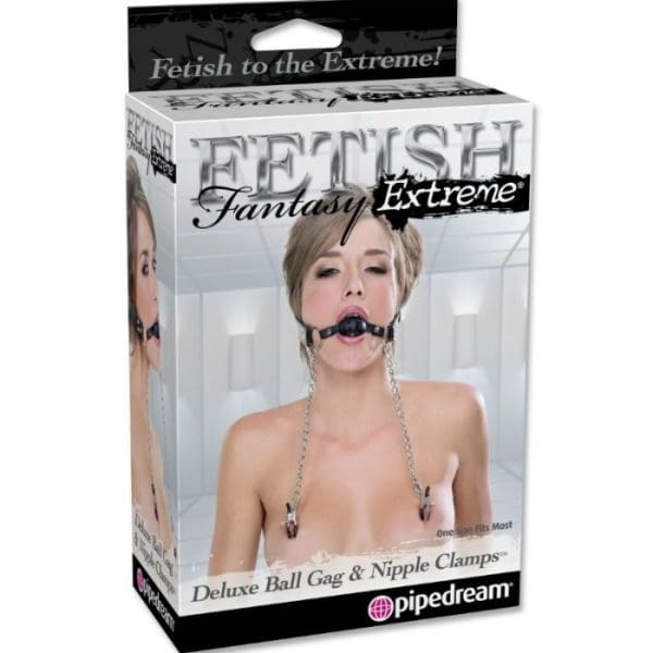 FETISH FANTASY EXTREME - DELUXE BALL GAG AND NIPPLE CLAMPS 2